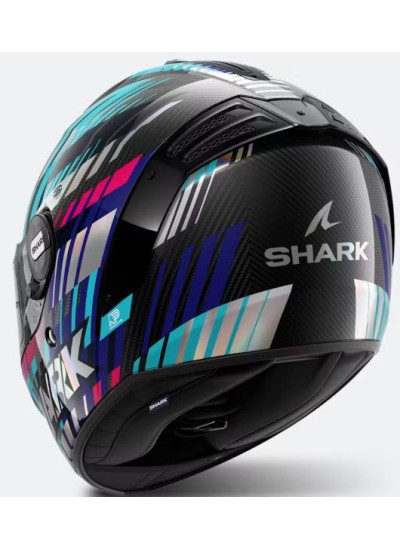 CASCO SHARK SPARTAN RS CARBON VIBETRACK Carbon-Verde-Cromo-1