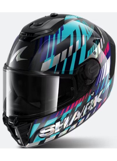 CASCO SHARK SPARTAN RS CARBON VIBETRACK Carbon-Verde-Cromo-1