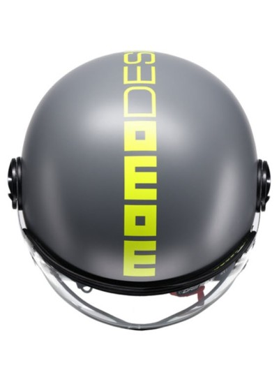 Casco Momo Design FGTR Classic Fluo Gris Mate Amarillo Fluo