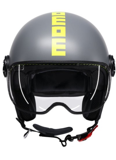 Casco Momo Design FGTR Classic Fluo Gris Mate Amarillo Fluo